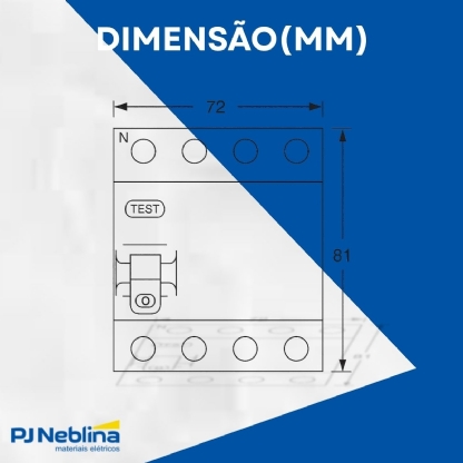 Interruptor Diferencial Residual Tetrapolar 63A 30Ma 400V Tipo Ac EZ9R33463 - Schneider Electric