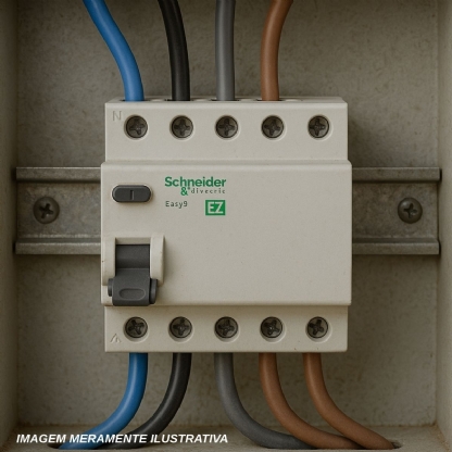 Interruptor Diferencial Residual Tetrapolar 63A 30Ma 400V Tipo Ac EZ9R33463 - Schneider Electric
