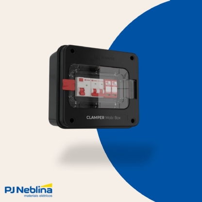 Quadro Proteção Carregador Veicular Fixo Parede Mobi Box 220V Para Ate 8Kw Clamper