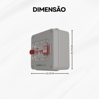 Quadro Proteção Carregador Veicular Fixo Parede Mobi Box 220V Ate 8Kw 025881 Clamper