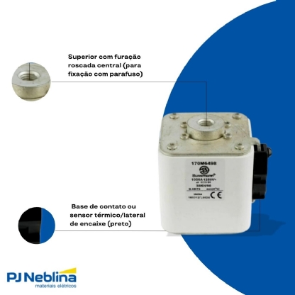 Fusível Nh Ultra Rápido Ar 200A 690V 100Ka T-1 - Weg