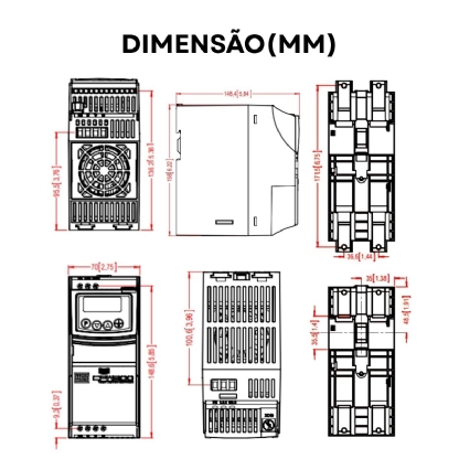 Inversor Frequência Trifásico 200-240V 50/60Hz 7,3A 1,5Kw - Weg