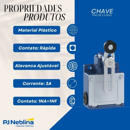 Chave Fim de Curso Alavanca Roldana Ajustável - WEG