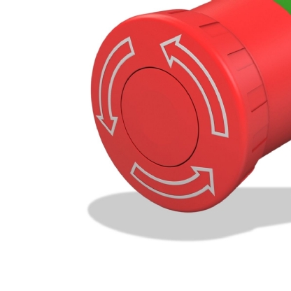 Botão Emergência Gira Para Destravar Ip66 Sem Flange 22mm CSW-BESGS-WH - WEG