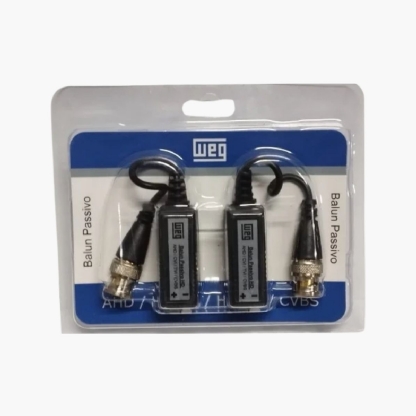 Acessório Balun Passivo 1 Canal 2Mp Para Cftv Com 2 Peças - Weg