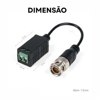 Acessório Balun Passivo 1 Canal 2Mp Para Cftv Com 2 Peças - Weg