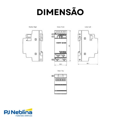 Módulo Expansão Clp Entrada/Saída Digital 4Ed/4Sd Dm8 12/24R Logo - Siemens