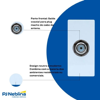 Antena Tv Coaxial F Unno Branco 2CLA115000N1104 - ABB
