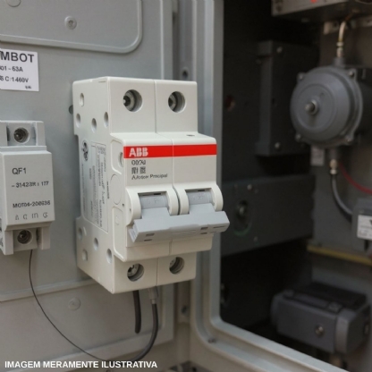 Disjuntor Mini Din Bipolar 63A Curva C 5ka 440V - Abb