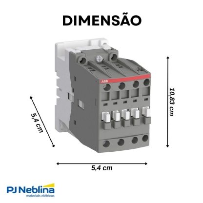 Contator Potência Tripolar 32A 110-127V 1Na 60Hz Terminal Parafuso Eficiente - Abb