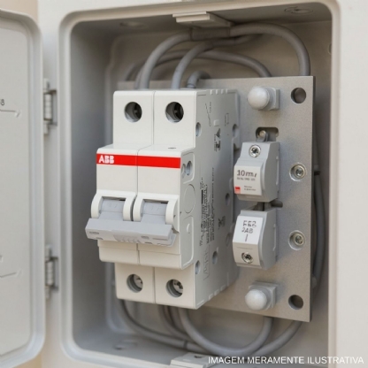 Disjuntor Mini Din Bipolar 32A Curva C Termomagnético 6Ka 400V 50/60Hz Ip20 - Abb