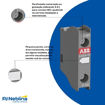 Bloco De Contato Auxiliar Para Contator ax06-ax150 Cinza Frontal 1Nf - Abb