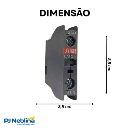 Bloco De Contato Auxiliar Para Contator Cinza Frontal 1Na - Abb