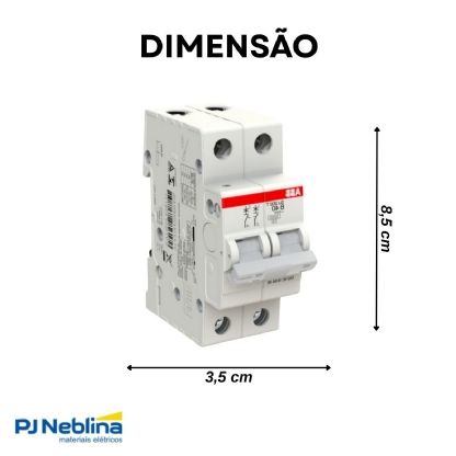 Disjuntor Mini Din Bipolar 40A Curva C 5ka 440V - Abb