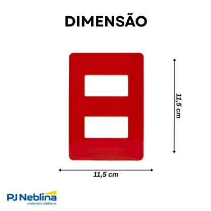 Placa Acabamento Cereja 4x2 2 Postos Separados Unno Life - Abb