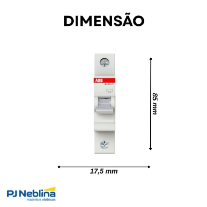 Disjuntor Mini Din Unipolar 4A Curva C 3Ka 440V SJ201T-C4 - ABB