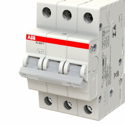 Disjuntor Mini Din Tripolar 25A Curva C 5Ka 440V SJ203T-C25 - ABB