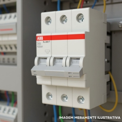 Disjuntor Mini Din Tripolar 20A Curva C 5Ka 440V SJ203T-C20 - ABB