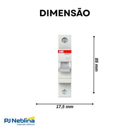 Disjuntor Mini Din Unipolar 10A Curva C 3Ka 440V SJ201T-C10 - ABB