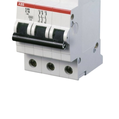 Disjuntor Mini Din Tripolar 50A Curva C 6Ka 230/400V S203-C50 - ABB
