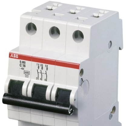 Disjuntor Mini Din Tripolar 50A Curva C 6Ka 230/400V S203-C50 - ABB