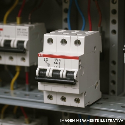 Disjuntor Mini Din Tripolar 50A Curva C 6Ka 230/400V S203-C50 - ABB