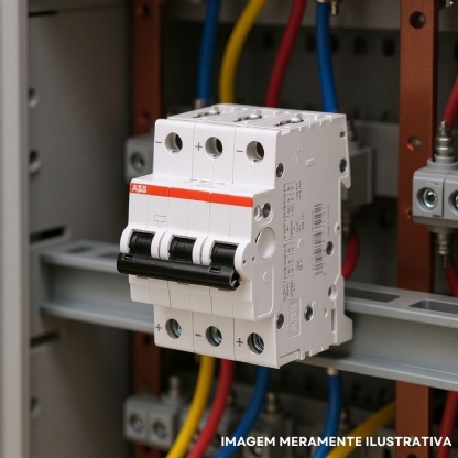 Disjuntor Mini Din Tripolar 10A Curva C 6Ka 230/400V S203-C10 - ABB