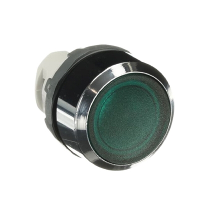 Cabeçote Para Botão Impulso Aro Zamak Iluminado Verde MP1-31G - ABB