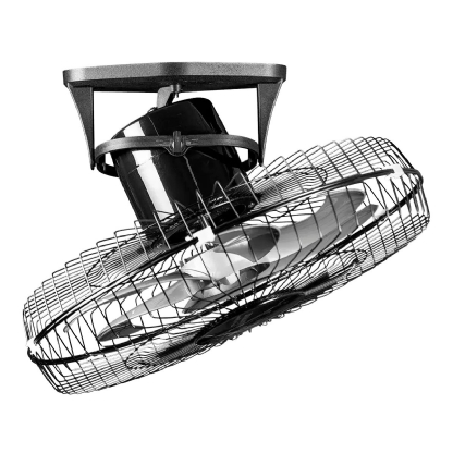 Ventilador De Teto Premium Bivolt 170W 50cm Preto Grade De Aço 6 Pás 76-5402 - Venti Delta