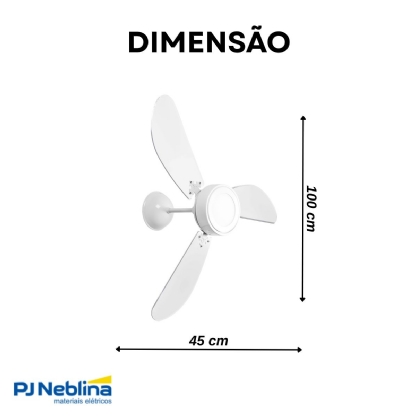 Ventilador Teto New Cristal Led 127V 130W Bc - Venti Delta
