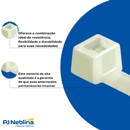 Abraçadeiras Insulok Nylon 76cm Branca 1000 Unidades - Hellermann
