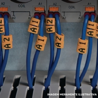 Marcador Anilha Ho85 Letra W Amarela Condutor 6,00-10mm Com 1000 Unidades - Hellermann