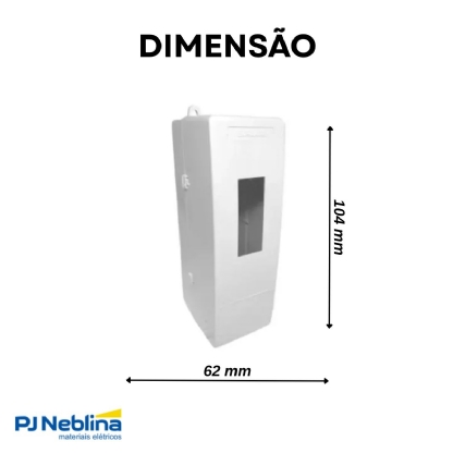 Centrinho Distribuição Sob Para 2 Disjuntores Din Termoplástico Porta Opaca Sem Barramento Ip40 - Brum