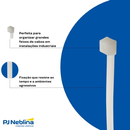 Braçadeira Flexível Poliamida 1325X8,9 mm Com 1000 Unidades - Hellermann