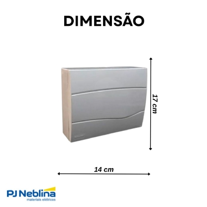 Centrinho Distribuição Embutir Para 5 Disjuntores Din Branco 17x14x7,6Cm Porta Opaca Sem Barramento IP40 Brum