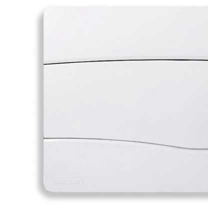 Centrinho Distribuição Branco Sobrepor Para 18 Disjuntores Din 248x426x74mm Porta Opaca Sem Barramento IP40 Brum