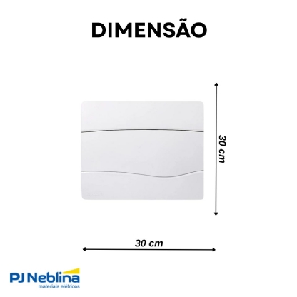 Centrinho Distribuição Branco Sobrepor Para 18 Disjuntores Din 248x426x74mm Porta Opaca Sem Barramento IP40 Brum