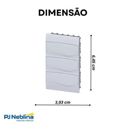 Centrinho Distribuição Embutir Para 48 Disjuntores Din Termoplástico Porta Opaca Sem Barramento Ip40 Branco Brum