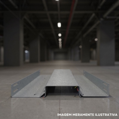 Curva Horizontal Aço P/Eletrocalha Lisa 90G Tipo U 100X50 mm Pré Zincado Chapa 24 Raio 150 - Eletrocalhas/Est