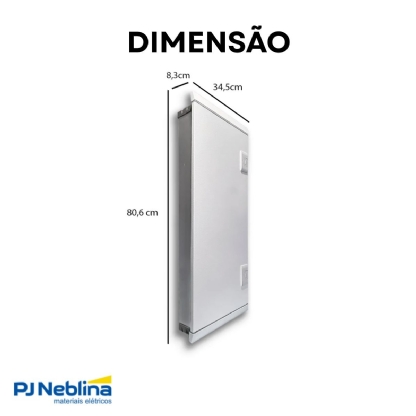 Quadro Distribuição Embutir V16024E 24 Disjuntores 160A Branco Brum