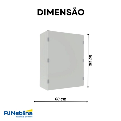 Quadro Comando Sobrepor Abs 800X600X300Mm Placa Montagem Ip65 Anti Uv