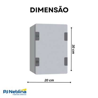 Quadro Comando Sobrepor Abs 300X200X200Mm Placa Montagem Ip65 Anti Uv Brum