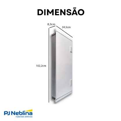 Quadro Distribuição Embutir V16048E 48 Disjuntores 160A Branco Brum