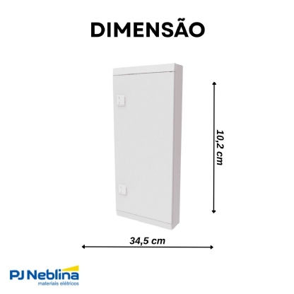 Quadro Distribuição Sobrepor V16024S 24 Disjuntores 160A Branco Brum
