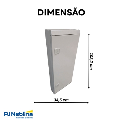 Quadro Distribuição Sobrepor V16036S 36 Disjuntores 160A Branco Brum