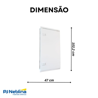 Quadro Distribuição Sobrepor Q25-60S 60 Disjuntor 150/250A Branco Vertical Brum
