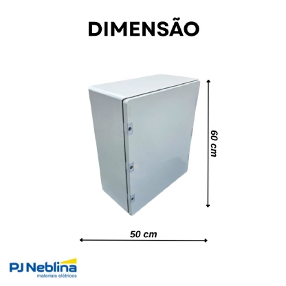 Quadro Comando Sobrepor Abs 600X500X250Mm Placa Montagem Ip65 Anti Uv Brum