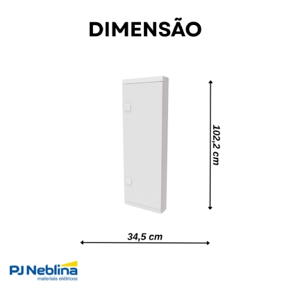 Quadro Distribuição Sobrepor V16048S 48 Disjuntores 160A Branco Brum