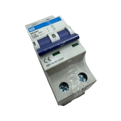 Disjuntor Mini Din Bipolar 16A Curva C 10Ka 230/400V - Weg