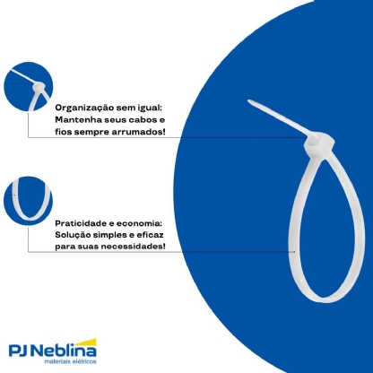 Braçadeira Plástica 140X2,5Mm 100 Unidades - Conexel